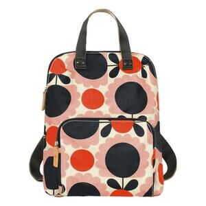Orla Kiely Backpack Tote Scallop Flower Spot Print w Grab Handle, New
